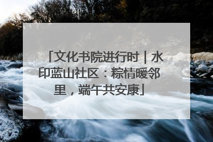 文化书院进行时｜水印蓝山社区：粽情暖邻里，端午共安康