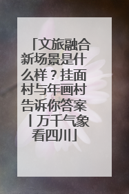 文旅融合新场景是什么样？挂面村与年画村告诉你答案丨万千气象看四川