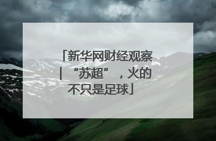 新华网财经观察｜“苏超”，火的不只是足球