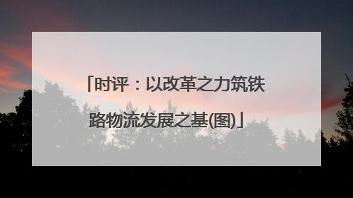 时评：以改革之力筑铁路物流发展之基(图)