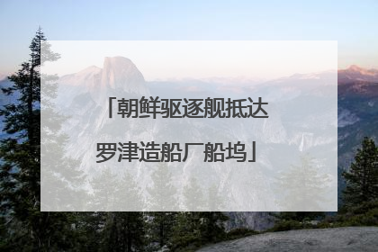 朝鲜驱逐舰抵达罗津造船厂船坞