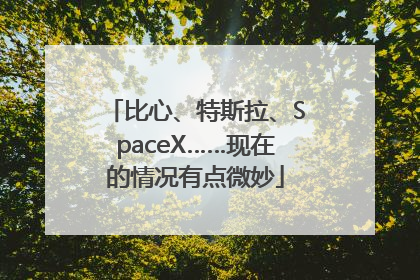 比心、特斯拉、SpaceX……现在的情况有点微妙