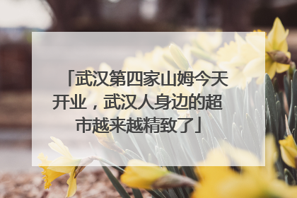 武汉第四家山姆今天开业，武汉人身边的超市越来越精致了