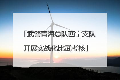 武警青海总队西宁支队开展实战化比武考核