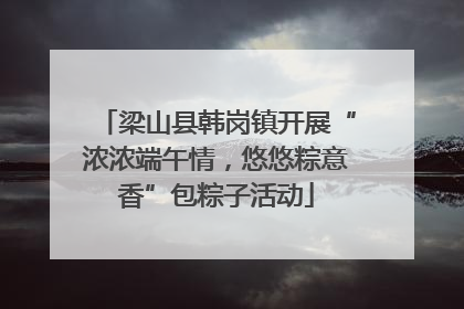 梁山县韩岗镇开展“浓浓端午情，悠悠粽意香”包粽子活动