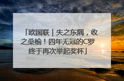 欧国联｜失之东隅，收之桑榆！四年无冠的C罗终于再次举起奖杯
