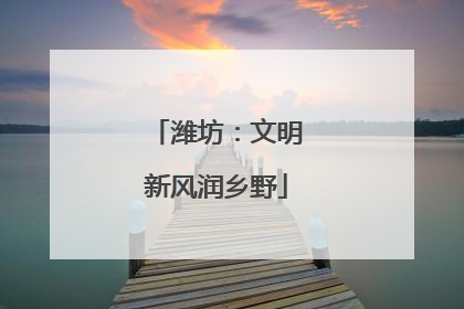 潍坊：文明新风润乡野