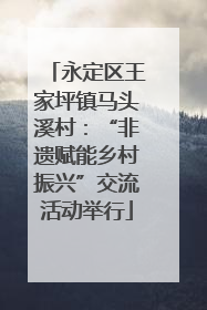 永定区王家坪镇马头溪村：“非遗赋能乡村振兴”交流活动举行