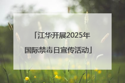 江华开展2025年国际禁毒日宣传活动