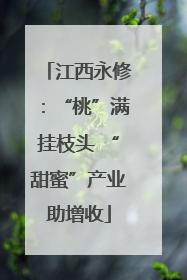 江西永修：“桃”满挂枝头 “甜蜜”产业助增收