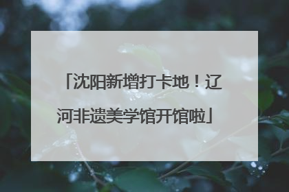 沈阳新增打卡地！辽河非遗美学馆开馆啦