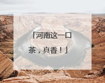 河南这一口茶，真香！