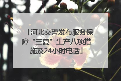 河北交警发布服务保障“三夏”生产八项措施及24小时电话