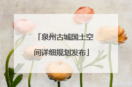泉州古城国土空间详细规划发布