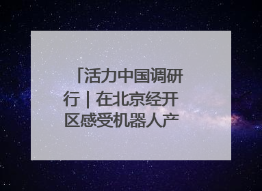 活力中国调研行｜在北京经开区感受机器人产业创新发展