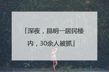深夜，昆明一居民楼内，30余人被抓