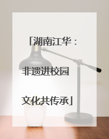 湖南江华：非遗进校园 文化共传承