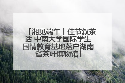 湘见端午丨佳节叙茶话 中南大学国际学生国情教育基地落户湖南省茶叶博物馆