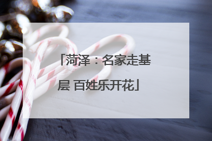 菏泽：名家走基层 百姓乐开花