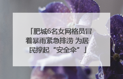 肥城6名女网格员冒着暴雨紧急排涝 为居民撑起“安全伞”