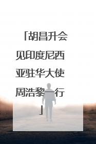胡昌升会见印度尼西亚驻华大使周浩黎一行