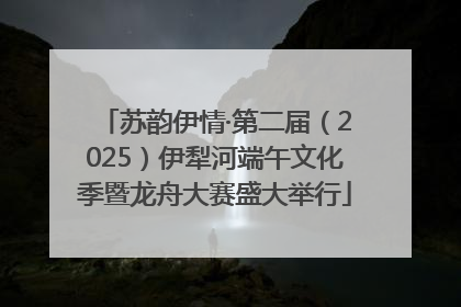 苏韵伊情·第二届（2025）伊犁河端午文化季暨龙舟大赛盛大举行