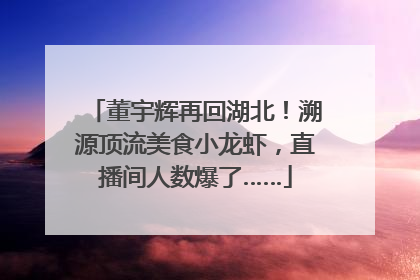董宇辉再回湖北！溯源顶流美食小龙虾，直播间人数爆了……