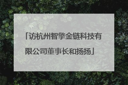 访杭州智擎金链科技有限公司董事长和扬扬