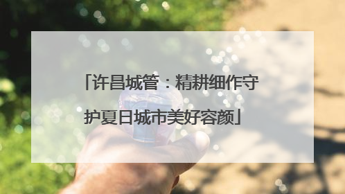 许昌城管：精耕细作守护夏日城市美好容颜