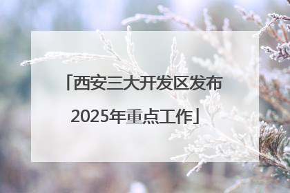 西安三大开发区发布2025年重点工作