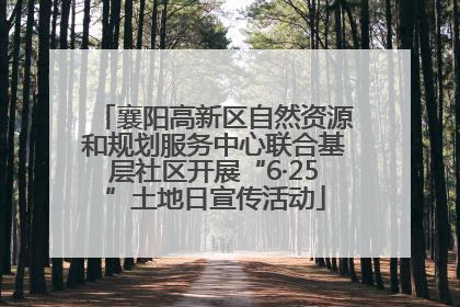 襄阳高新区自然资源和规划服务中心联合基层社区开展“6·25”土地日宣传活动
