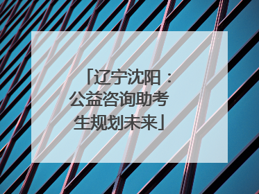 辽宁沈阳：公益咨询助考生规划未来