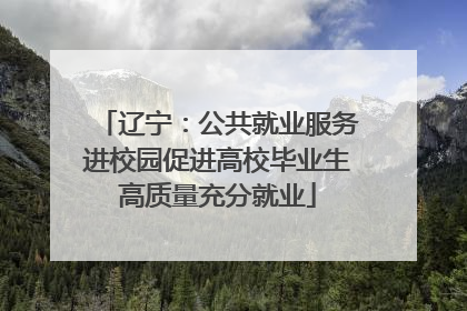辽宁：公共就业服务进校园促进高校毕业生高质量充分就业