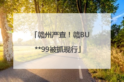 赣州严查！赣BU**99被抓现行