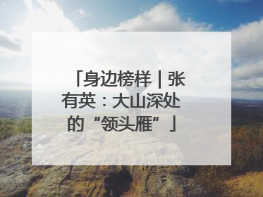 身边榜样｜张有英：大山深处的“领头雁”