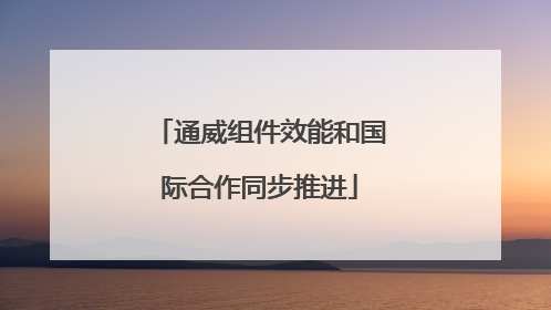 通威组件效能和国际合作同步推进