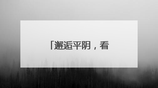 邂逅平阴，看见文明济南