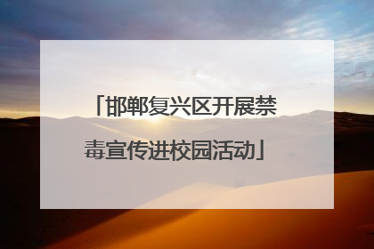 邯郸复兴区开展禁毒宣传进校园活动