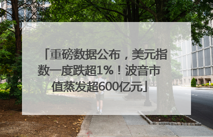 重磅数据公布，美元指数一度跌超1%！波音市值蒸发超600亿元