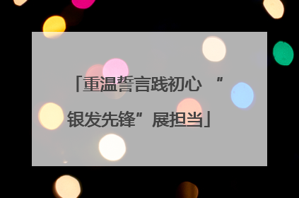 重温誓言践初心 “银发先锋”展担当