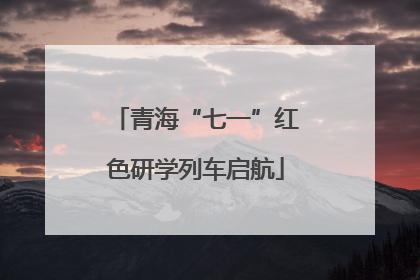 青海“七一”红色研学列车启航