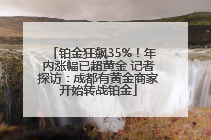 铂金狂飙35%！年内涨幅已超黄金 记者探访：成都有黄金商家开始转战铂金