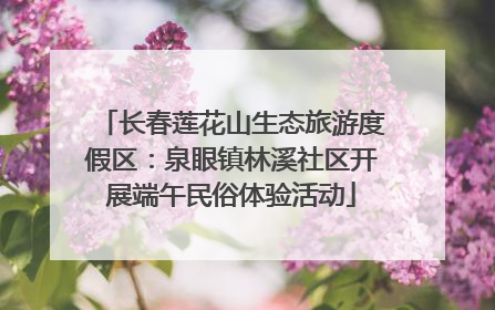 长春莲花山生态旅游度假区：泉眼镇林溪社区开展端午民俗体验活动