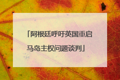 阿根廷呼吁英国重启马岛主权问题谈判