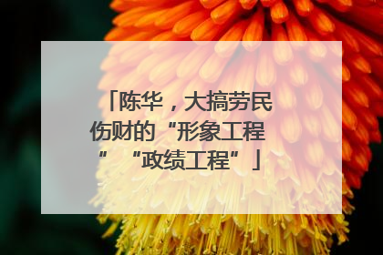 陈华，大搞劳民伤财的“形象工程”“政绩工程”