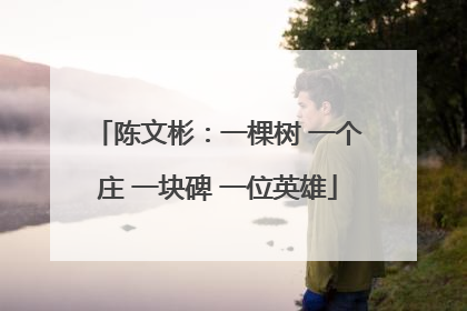 陈文彬：一棵树 一个庄 一块碑 一位英雄