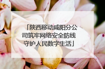 陕西移动咸阳分公司筑牢网络安全防线守护人民数字生活