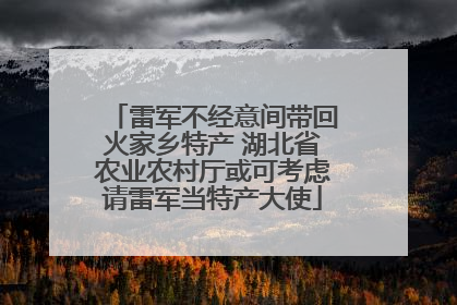 雷军不经意间带回火家乡特产 湖北省农业农村厅或可考虑请雷军当特产大使
