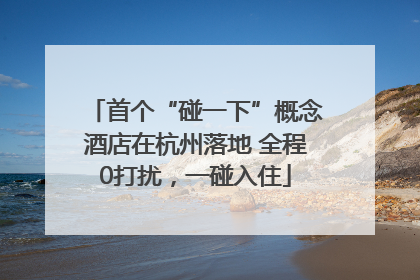 首个“碰一下”概念酒店在杭州落地 全程0打扰，一碰入住