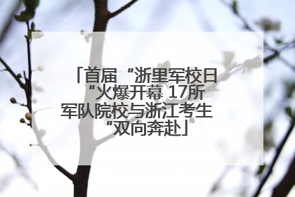 首届“浙里军校日“火爆开幕 17所军队院校与浙江考生“双向奔赴
